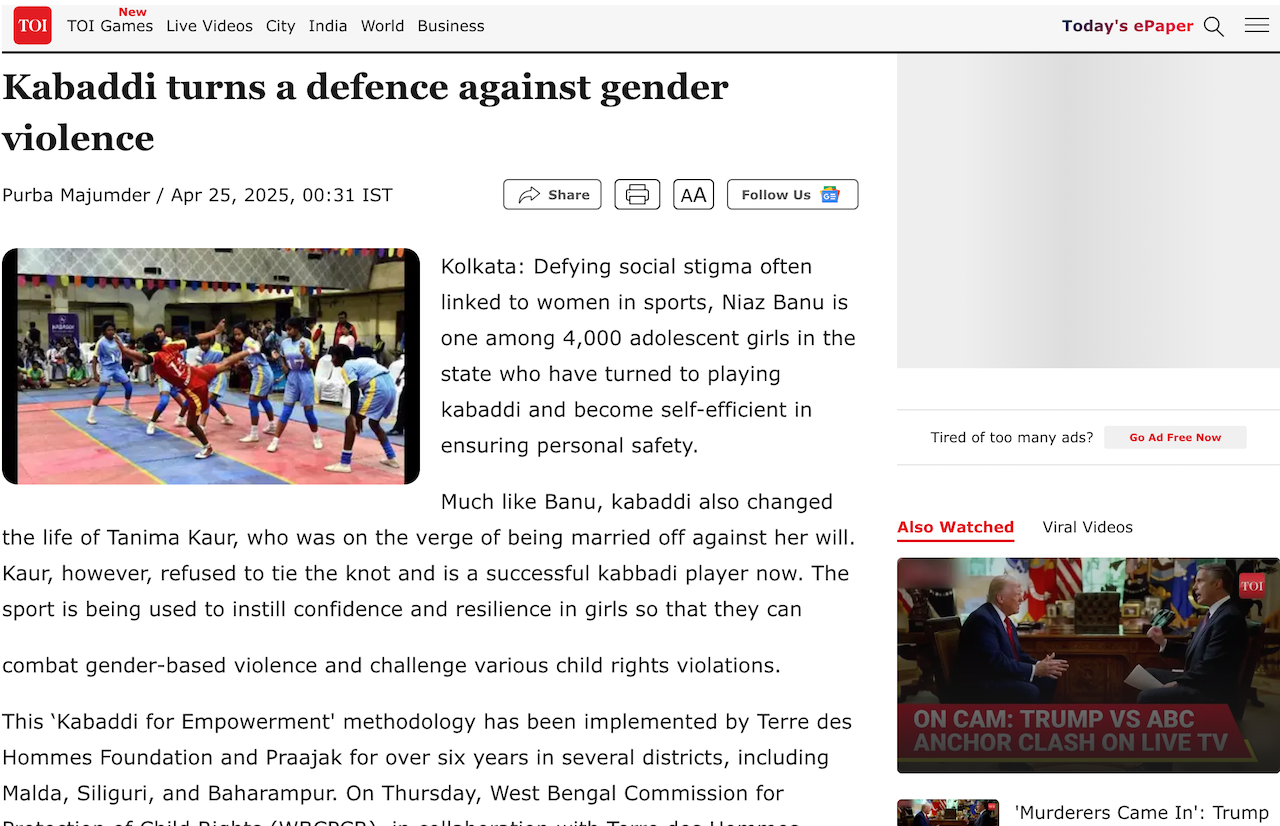 TOI coverage on 